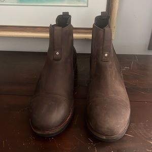 COPY - Ugg Gallion Boots Men’s Size 12 Brown Suede Leather Chelsea 1008088 Pull…
